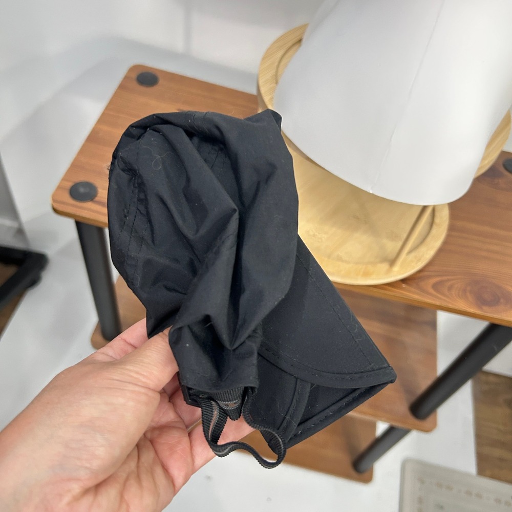 Gorpcore Folding Bill UPF 50+ Running Hat One Size Black Techwear Sun Cap Sporty - Picture 8 of 9